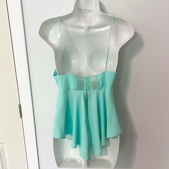3 for $40 ✨ Zara Hook Closure Cami Seafoam Green / Bright Teal - Picture 4 of 11